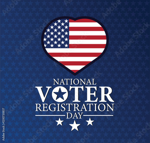 National Voter Registration Day. Holiday concept. Template for background, banner, card, poster with text inscription