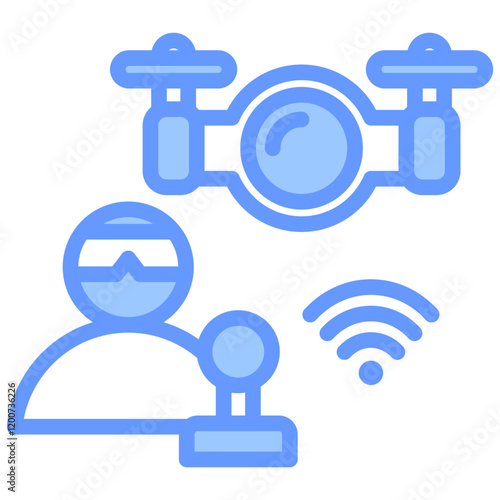 Teleoperation Blue Icon