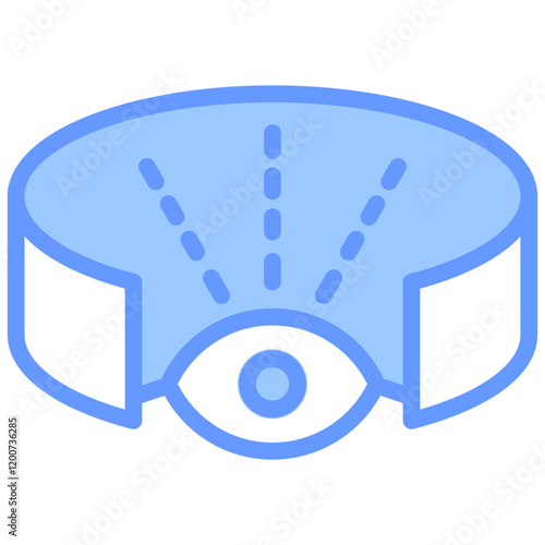 Field Of View Blue Icon