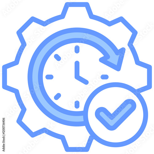 Real Time Blue Icon