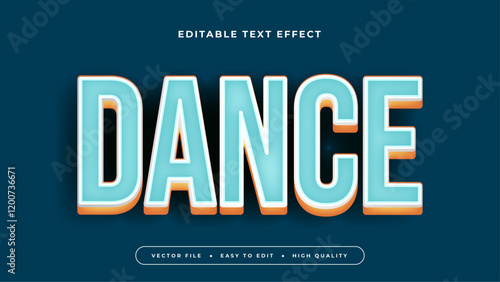 dance editable text effect 3d gradient typography design
