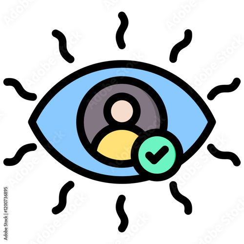 Presence Illusion Outline Color Icon
