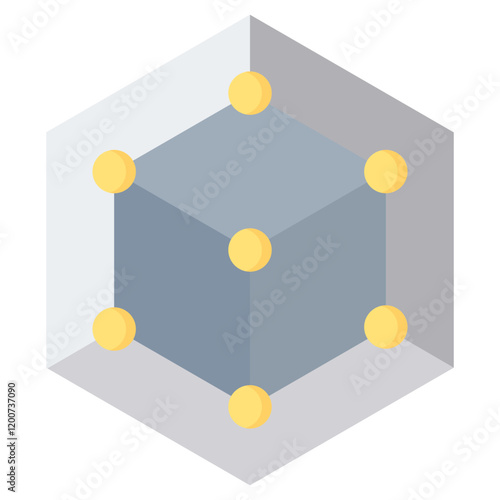 3D Modeling Flat Icon