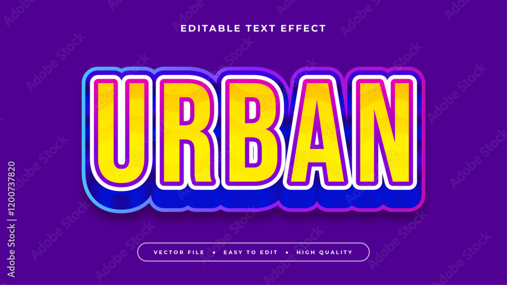 urban editable text effect with yellow blue purple bold gradient style urban editable text effect with yellow blue purple bold gradient style