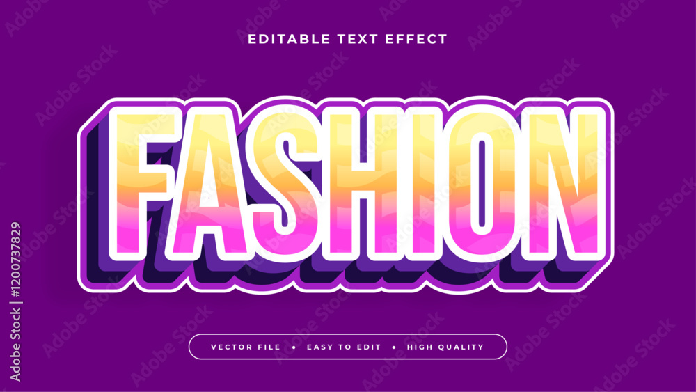 fashion editable text effect with yellow pink and purple bold gradient style fashion editable text effect with yellow pink and purple bold gradient style