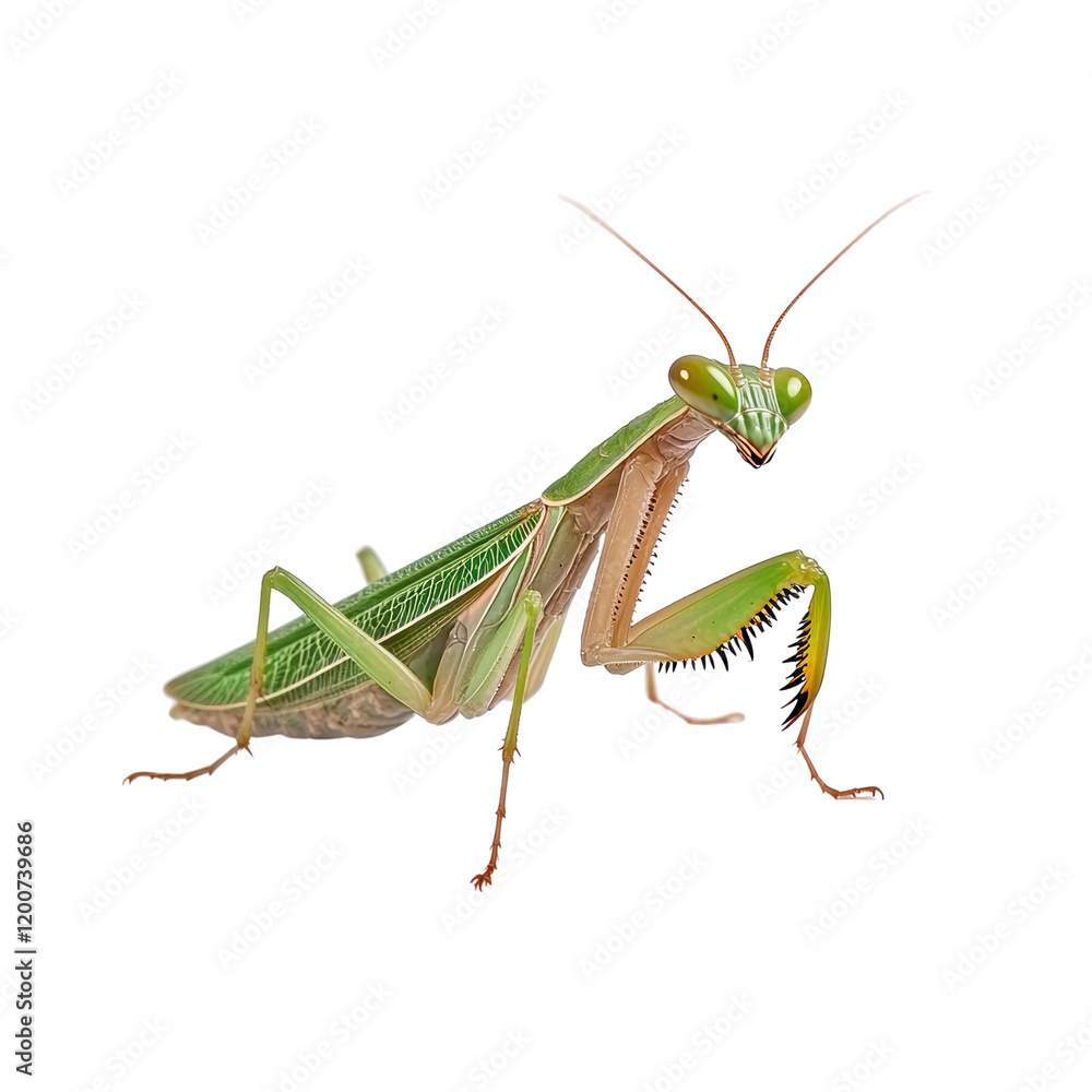 Captivating Close-Up of a Green Praying Mantis Captivating Close-Up of a Green Praying Mantis