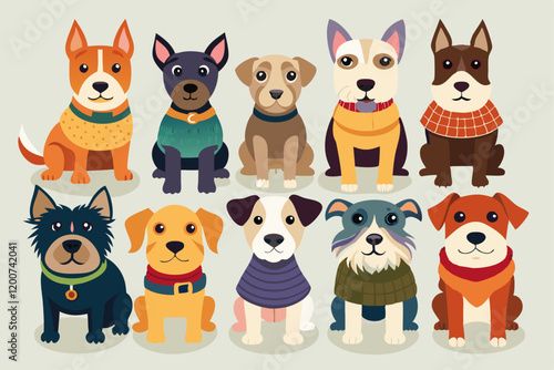 Cute Puppy Vector Art for Pet Lovers and Designers photo