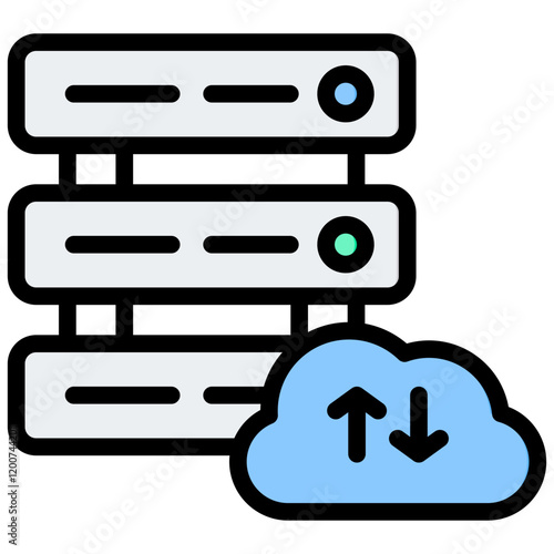 Server Outline Color Icon