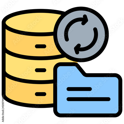 Backup Outline Color Icon