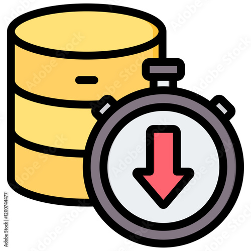 Downtime Outline Color Icon