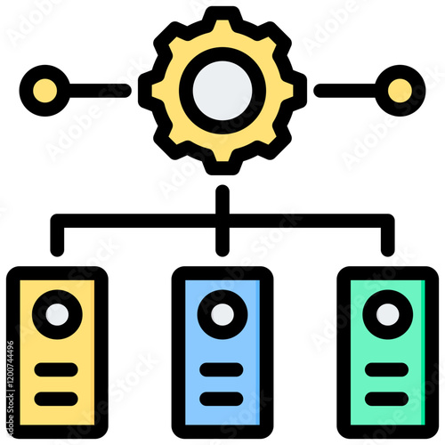 Hypervisor Outline Color Icon