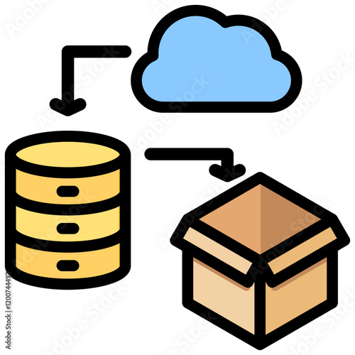 Containerization Outline Color Icon