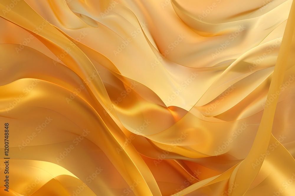 A flowing abstract design featuring soft, golden waves and textures. A flowing abstract design featuring soft, golden waves and textures.