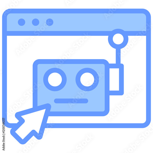 Robotic Application Blue Icon