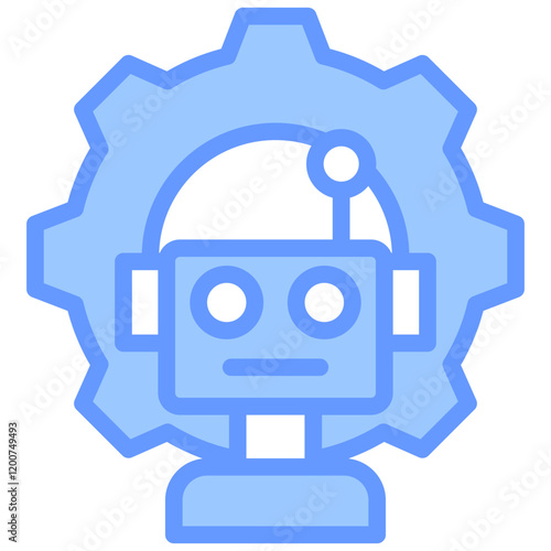 Robotic Manager Blue Icon