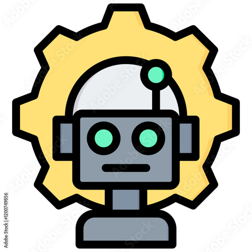 Robotic Manager Outline Color Icon