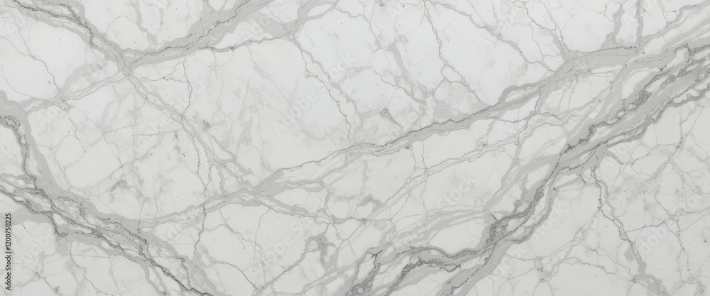 Obraz premium Elegant marble texture with gray veining on a white background.