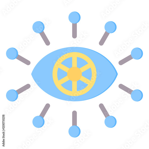 Robotic Vision Flat Icon