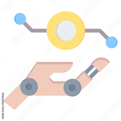 Robotic Revolution Flat Icon