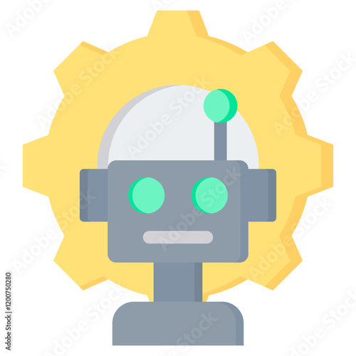 Robotic Manager Flat Icon