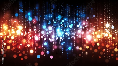 Wallpaper Mural Abstract Colorful Lights Cascading Downward Torontodigital.ca