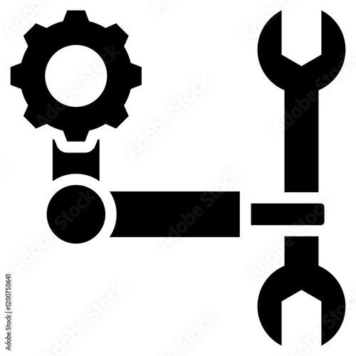 Robotic Repair Glyph Icon