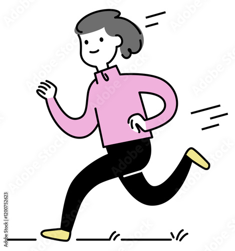 Young sporty woman in activewear jogging