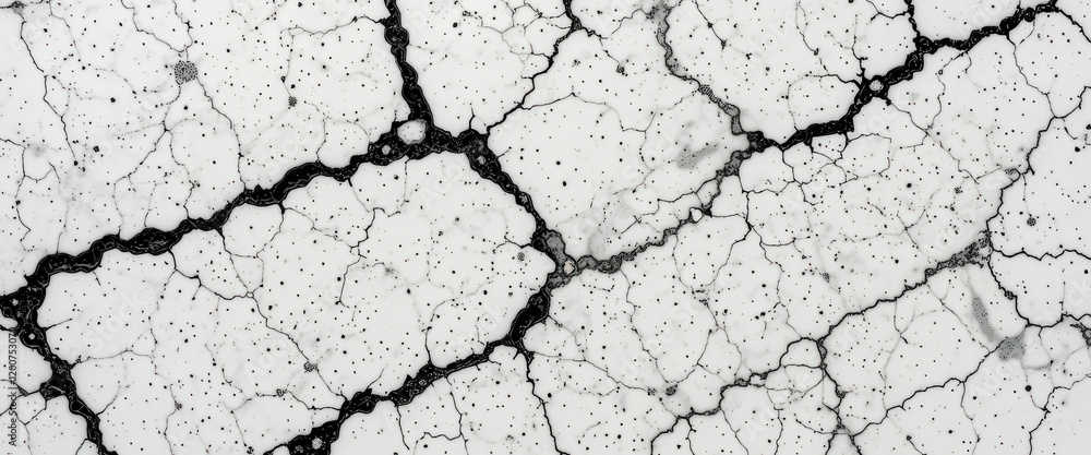 Abstract texture with black cracks on a white surface. Abstract texture with black cracks on a white surface.