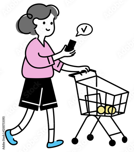 Person shopping at the supermarket