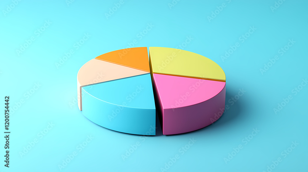 Obraz premium Minimalist pie chart data presentation