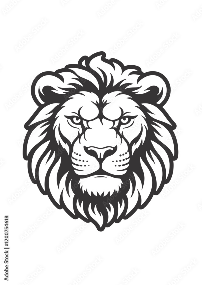 Fototapeta premium Lion Icon Logo Vector SVG