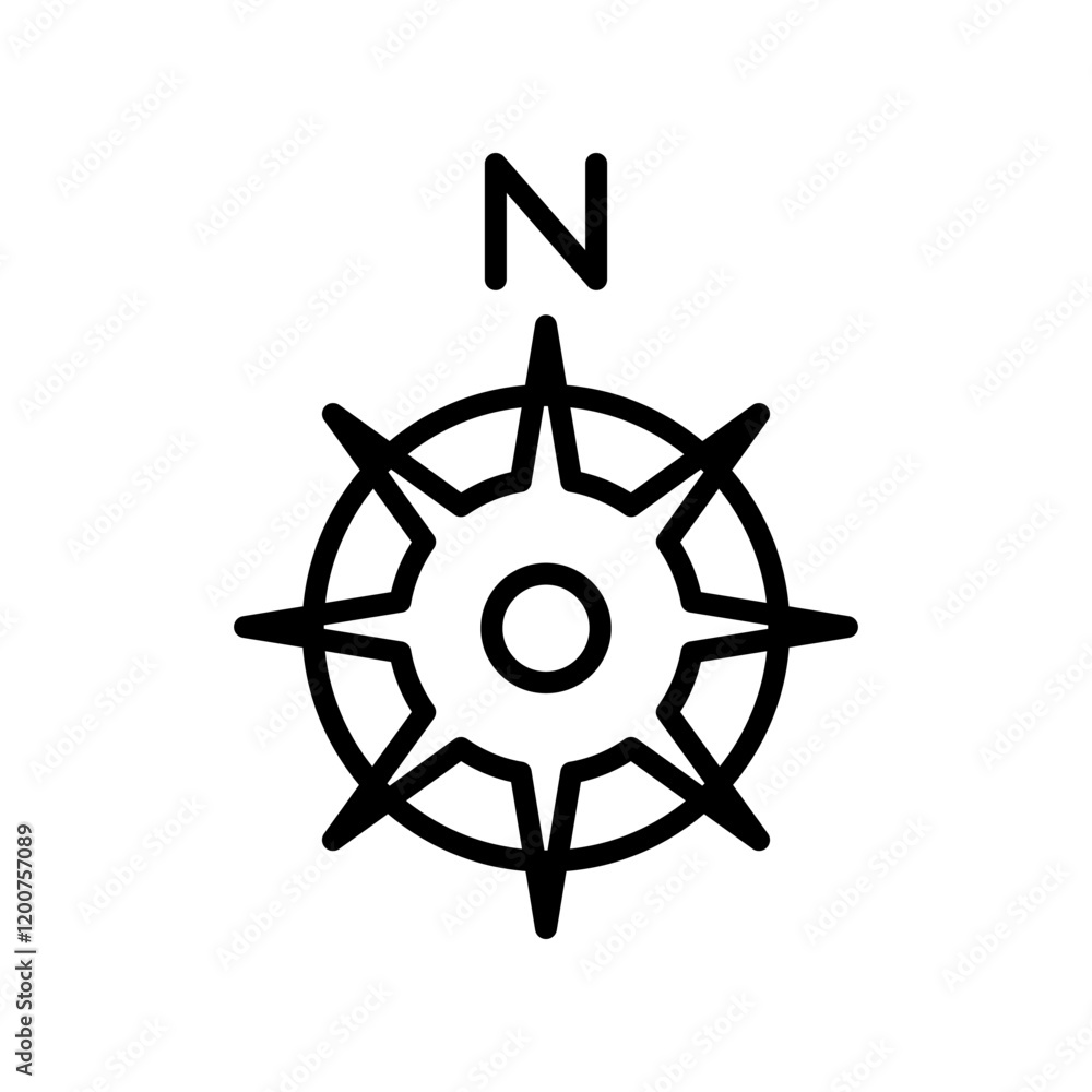 Obraz premium Compass icon design template