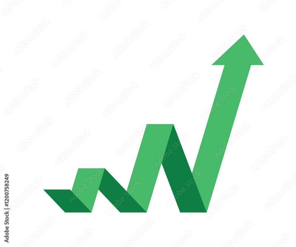 green business arrow graph going up represents trading profit business growth economic boom and financial surplus green business arrow graph going up represents trading profit business growth economic boom and financial surplus