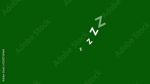 Animation of sleeping symbol zzz on background. Sleep concept. Loop