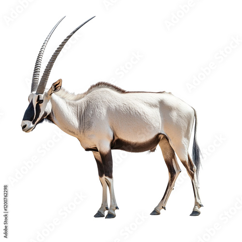 Wildlife exploration arabian oryx in natural habitat stunning wildlife portrait isolated environment artistic perspective