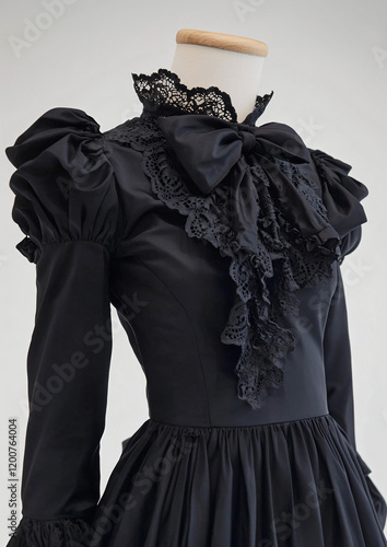 Black Lace Gothic Dress photo