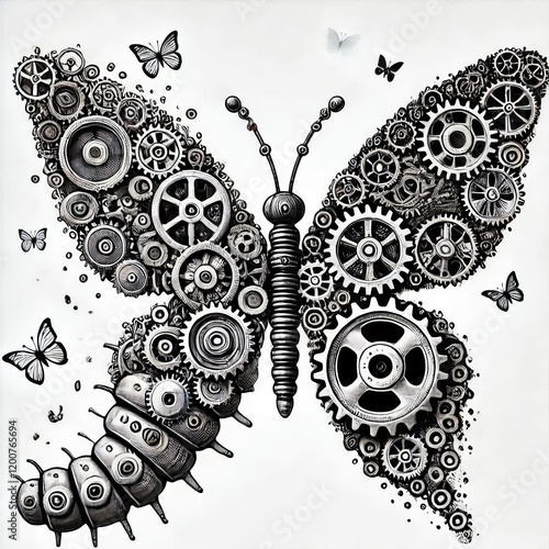 Gearhive Transformation An illustration of a caterpillar transfo