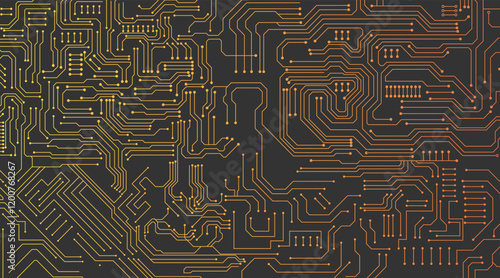 Circuit technology background with hi-tech digital data connection system and computer electronic design. 