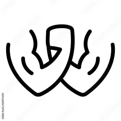Arm Wrestling icon. Vector line icon