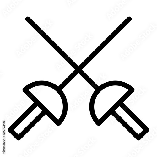 Fencing icon. Vector line icon