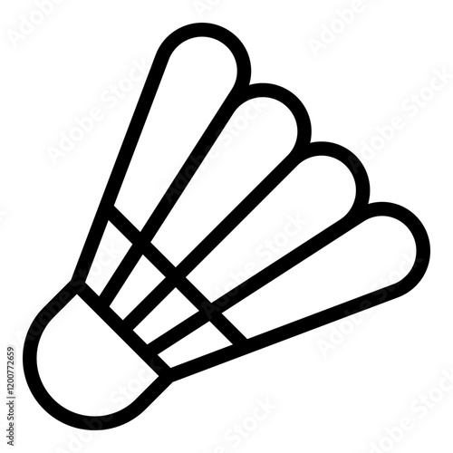 Shuttlecock icon. Vector line icon