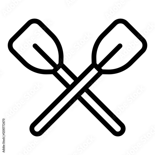Rowing icon. Vector line icon