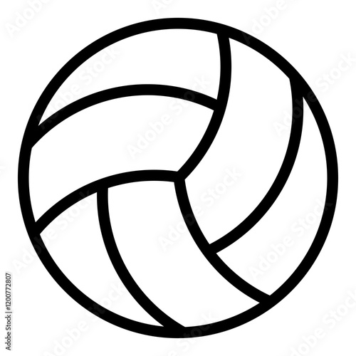 Volleyball icon. Vector line icon photo