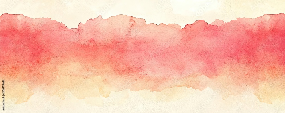 Obraz premium Clean watercolor concept. Soft watercolor background blending warm colors for creative designs.