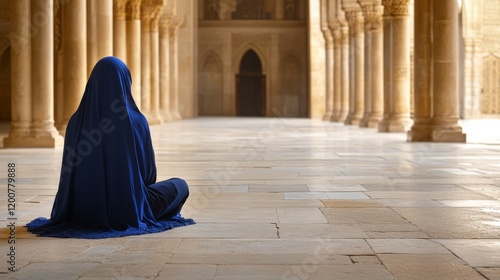 Calm Adorer in the Mosque: A Time of Contemplation
