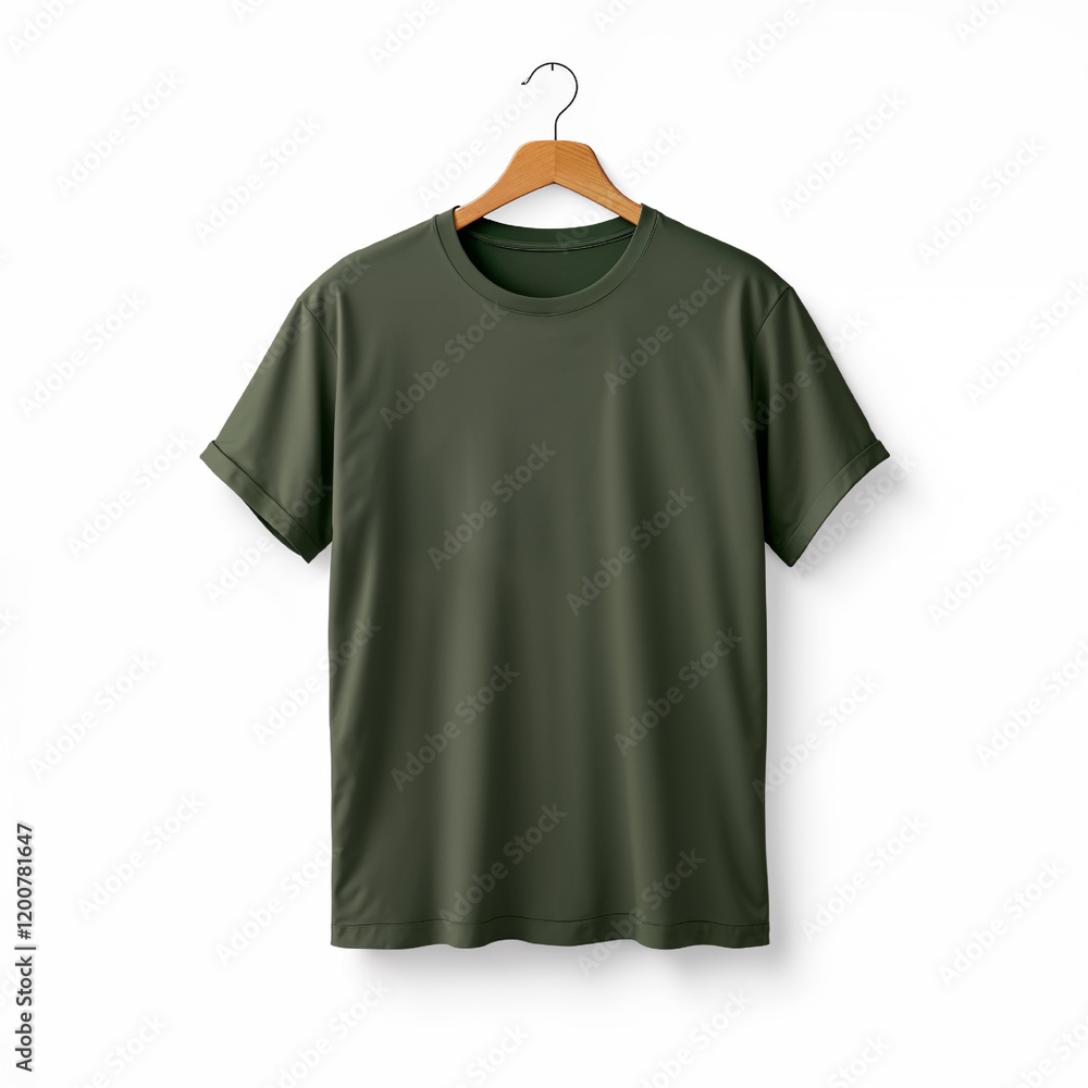 Plain Unisex Short Sleeve Classic T-Shirt fatigue green Color Mockup High Quality Plain Unisex Short Sleeve Classic T-Shirt fatigue green Color Mockup High Quality