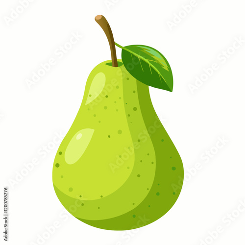 Isolated pear fruit on white background. vector   illustration (6)