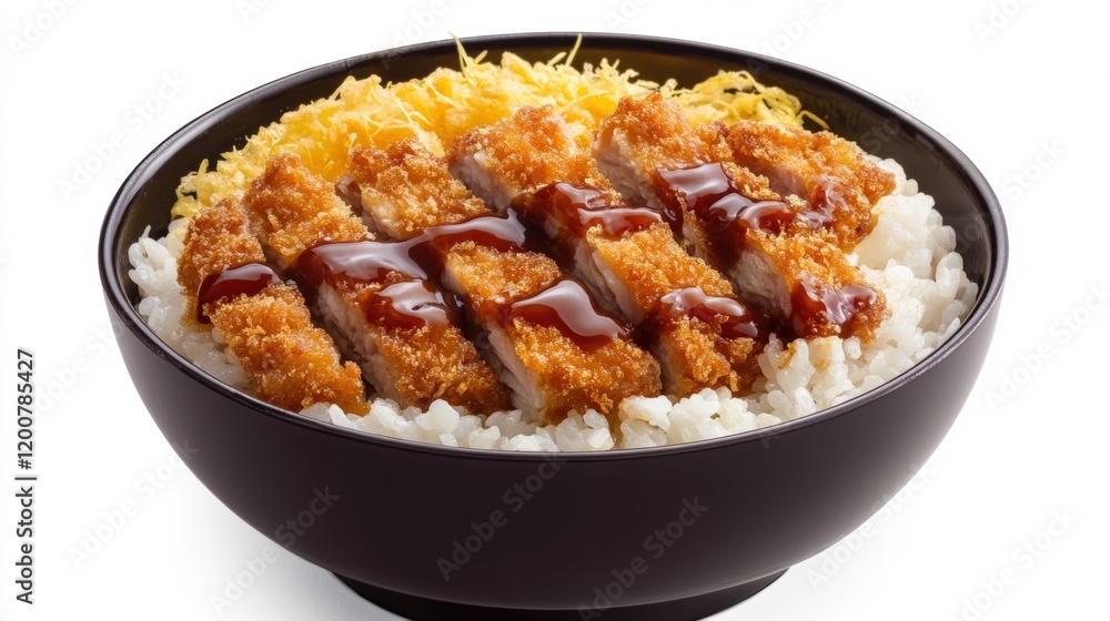 Katsu don mockup on white background Katsu don mockup on white background