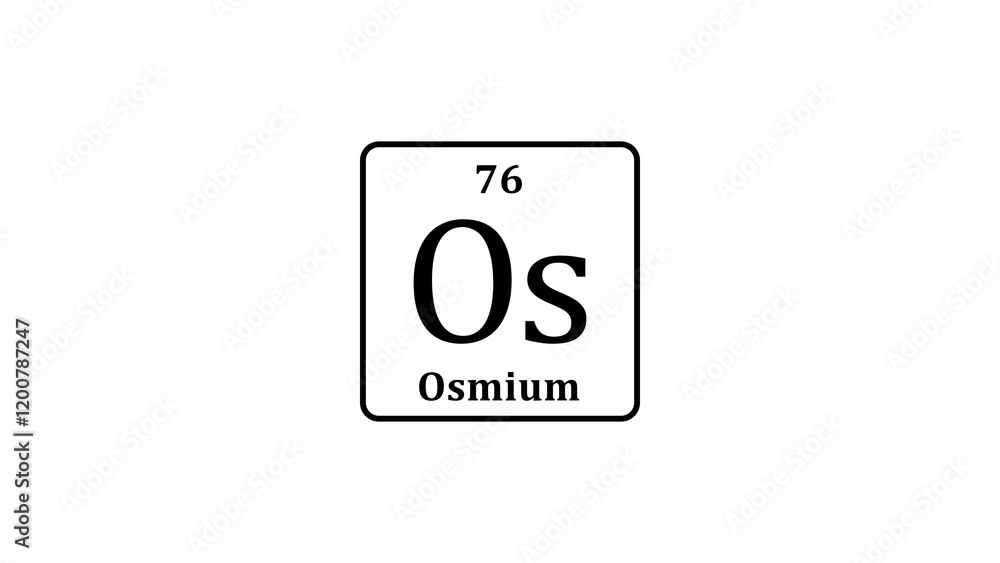 76 Number Osmium molecule icon illustration, on white screen background. 76 Number Osmium molecule icon illustration, on white screen background.