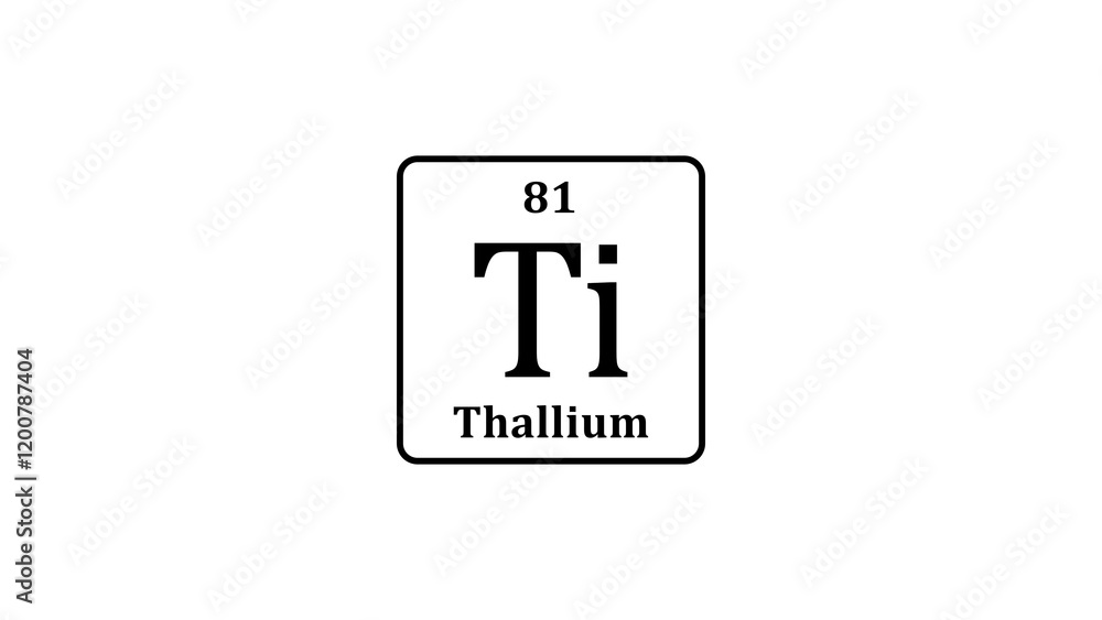 81 Number Thallium molecule icon illustration, on white screen background. 81 Number Thallium molecule icon illustration, on white screen background.